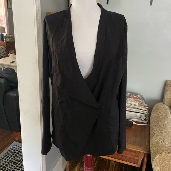 Athleta Jackets & Blazers - Athleta Yama Jacket black wrap blazer womens M